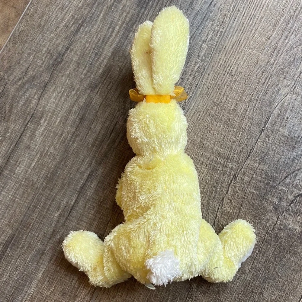 Ty Beanie Babies Nibblies Yellow Rabbit Bunny with Carrot‎ 2002 10th Anniversary